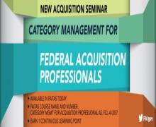 Category Management Acquisition Seminar